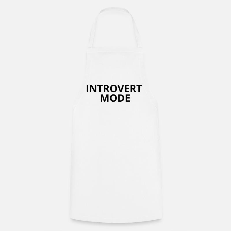 INTROVERT MODE – Minimale Unisex Apparel - Kochschürze - Weiß