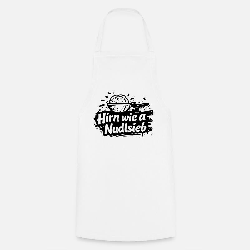 Brain like a pasta strainer - Cooking Apron - white