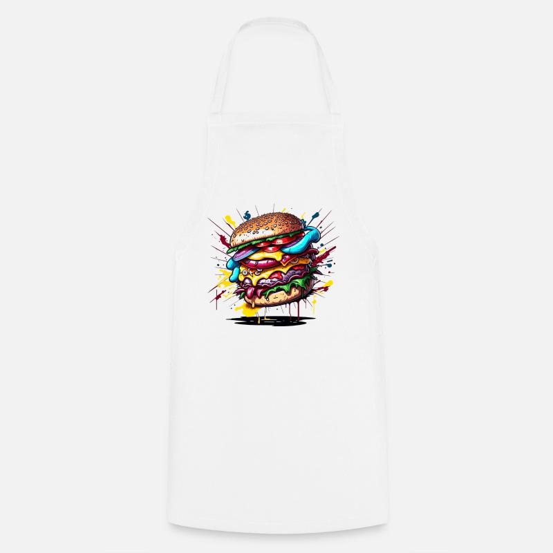 Hamburg Graffiti Colour Explosion - Cooking Apron - white