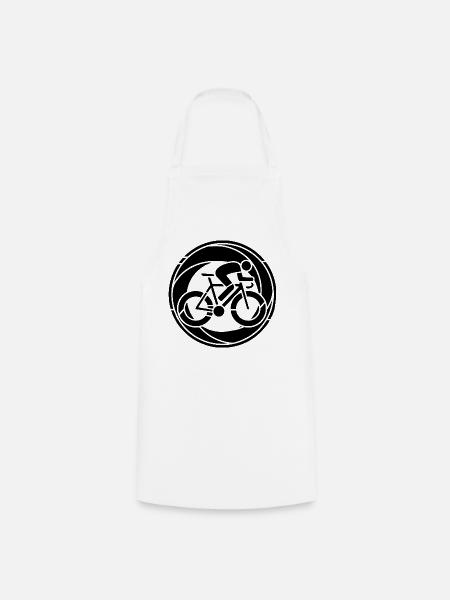 Rennrad Fahrrad Symbol - Kochschürze - Weiß