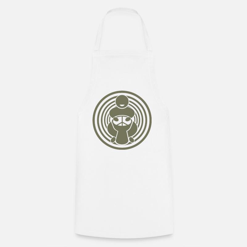 Djembe Player - Cooking Apron - white