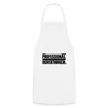 Introvertiert professional Overthinker - Kochschürze - Weiß - Vorne - AI Model Male 185 dark (185cm)