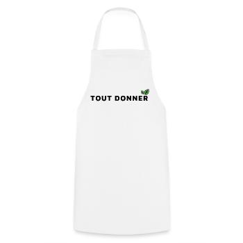 Tout_donner_ecologie - Tablier de cuisine - blanc - Devant - AI Model Male 185 dark (185cm)