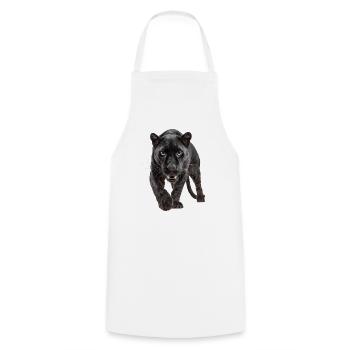 Schwarzer Panther – Kraft, Fokus, Dominanz - Cooking Apron - white - Front - AI Model Male 185 dark (185cm)