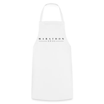 Marathon 2026 lettering - Cooking Apron - white - Front - AI Model Male 185 dark (185cm)