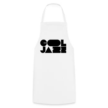 Logo jazz audacieux et cool - Tablier de cuisine - blanc - Devant - AI Model Male 185 dark (185cm)