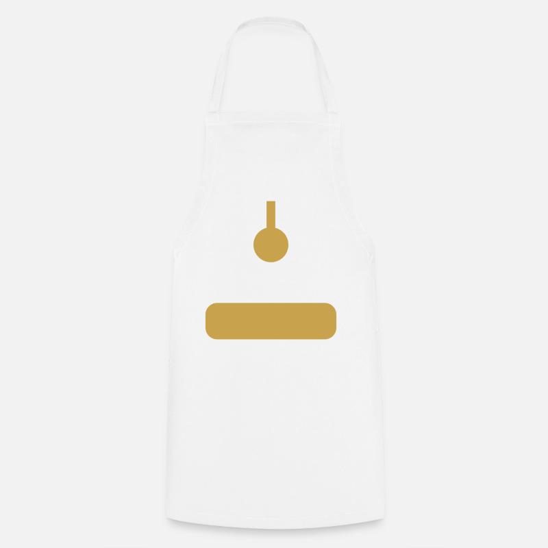 Arcade Joystick Gold - Cooking Apron - white