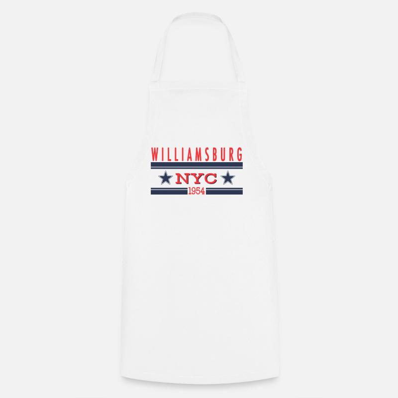 Williamsburg NYC 1954 Retro - Cooking Apron - white