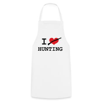 J'aime chasser - Tablier de cuisine - blanc - Devant - AI Model Male 185 dark (185cm)