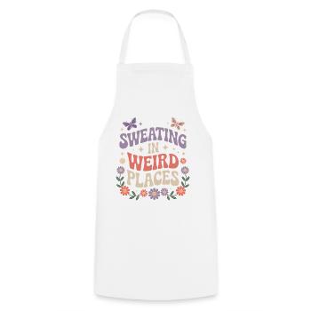 Sweating Sayings Funny Sweating Gift - Cooking Apron - white - Front - AI Model Male 185 dark (185cm)
