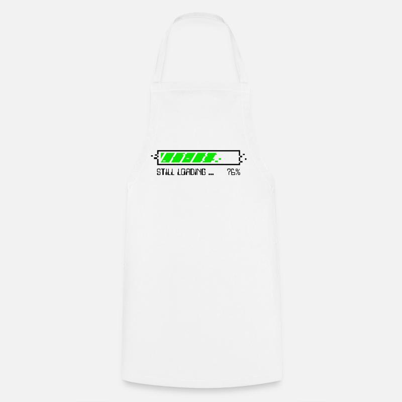 Still Loading – Patience Gamer - NO - Tablier de cuisine - blanc