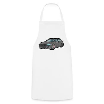 Grau Sportkombi Racing Flair - Kochschürze - Weiß - Vorne - AI Model Male 185 dark (185cm)