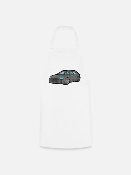 Grey Sports Estate Racing Flair - Cooking Apron - white