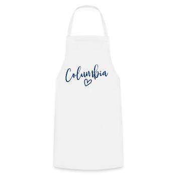 Columbia Heart Women's Love Columbia - Cooking Apron - white - Front - AI Model Male 185 dark (185cm)