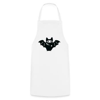 Vermummte Fledermaus – Antifaschismus Antifa - Kochschürze - Weiß - Vorne - AI Model Male 185 dark (185cm)