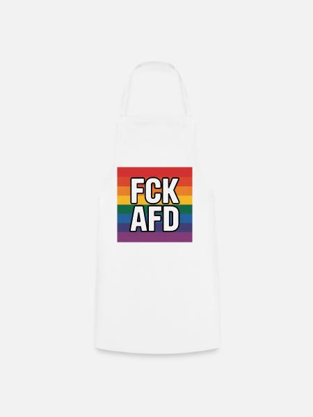 FCK AFD - Antifa Tee - Kochschürze - Weiß