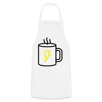 Coffee Mug Blitz Energy - Cooking Apron - white - Front - AI Model Male 185 dark (185cm)