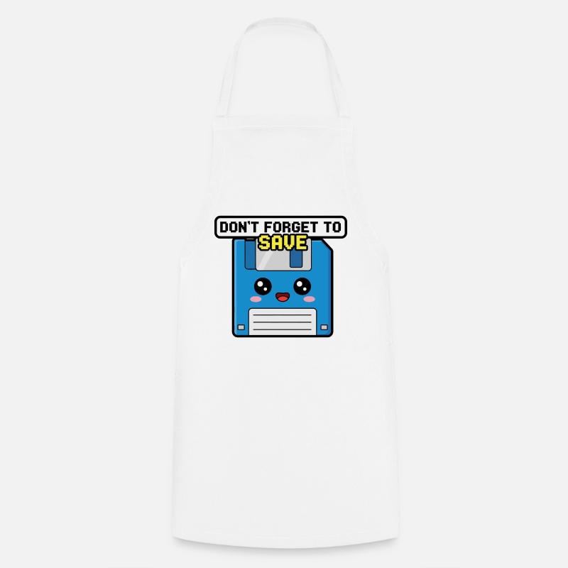 Dont Forget To Save - Cooking Apron - white