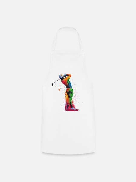 Golfspieler - Kochschürze - Weiß