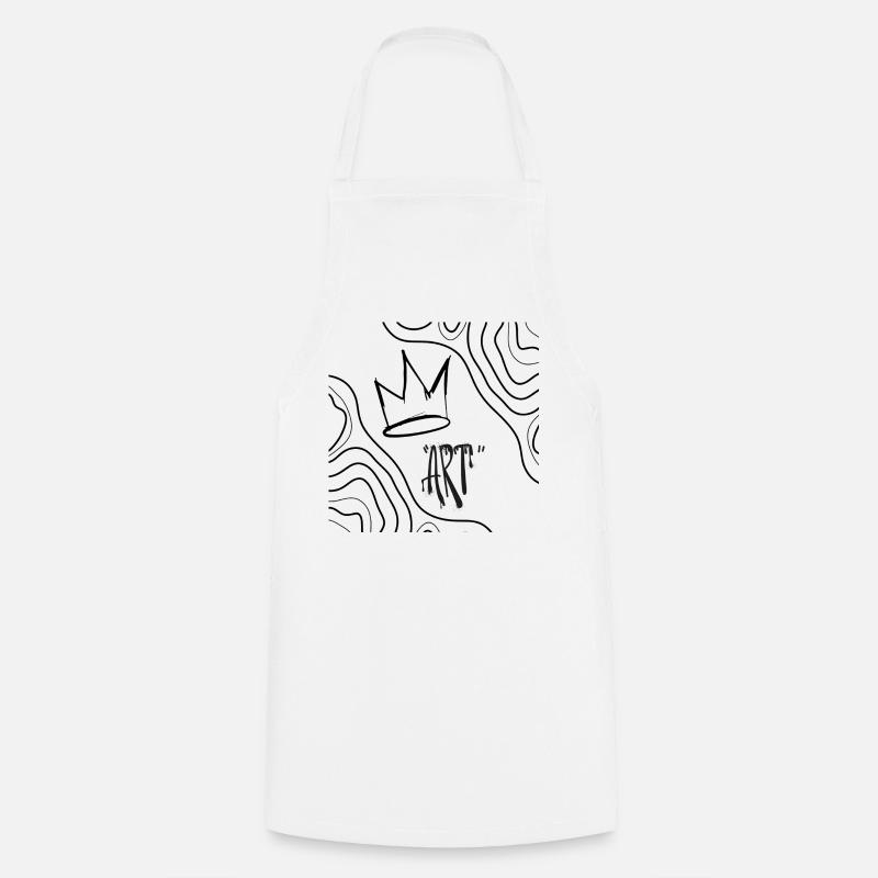 Abstract Art Wreath - Cooking Apron - white