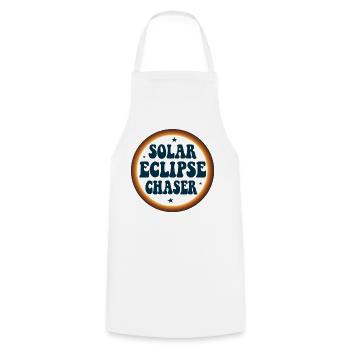Solar eclipse chaser - Cooking Apron - white - Front - AI Model Male 185 dark (185cm)