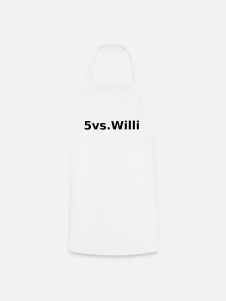 5vs.Willi | Bold Statement Print - Kochschürze - Weiß
