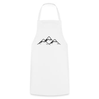 Berge Alpen - Kochschürze - Weiß - Vorne - AI Model Male 185 dark (185cm)