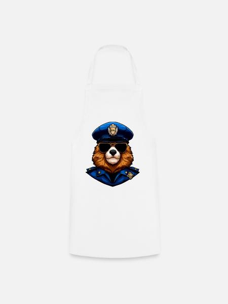 Murmeltiere Polizei - Kochschürze - Weiß