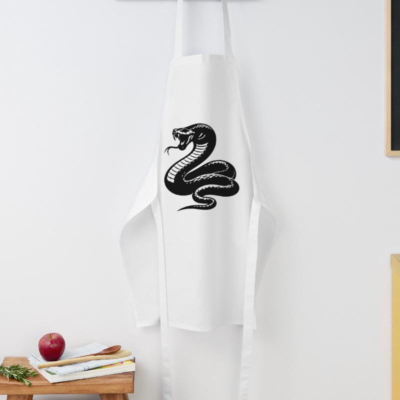 Silhouette du python serpent Tablier de cuisine