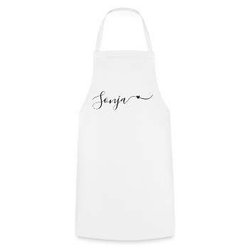 Sonja Name Vorname Dekorativ - Kochschürze - Weiß - Vorne - AI Model Male 185 dark (185cm)