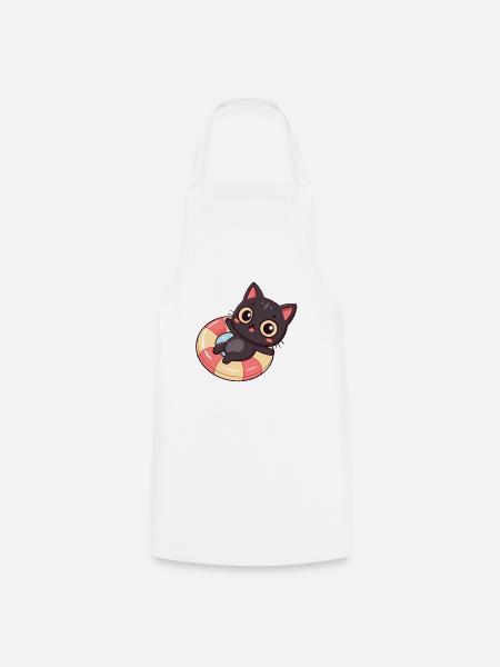 Katzen-Boje Kawaii Marine - Kochschürze - Weiß