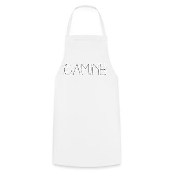 Gamine - Idée cadeau original femme - Tablier de cuisine - blanc - Devant - AI Model Male 185 dark (185cm)