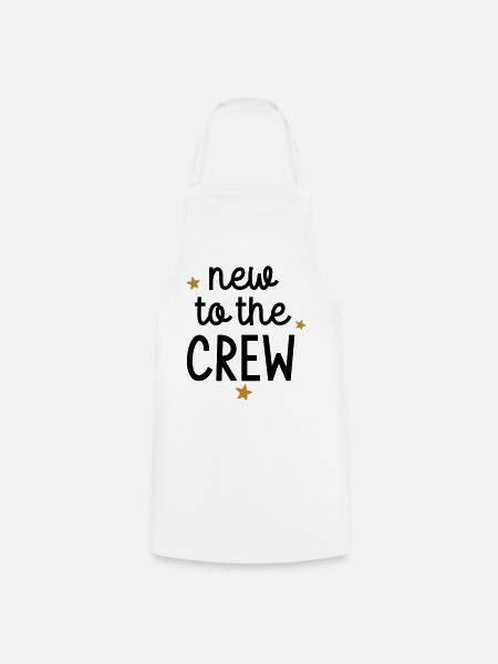New to the Crew Baby 2026 Gift New Member - Cooking Apron - white
