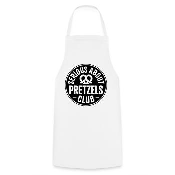Pretzel Lovers Serious about Pretzels Bäcker - Cooking Apron - white - Front - AI Model Male 185 dark (185cm)