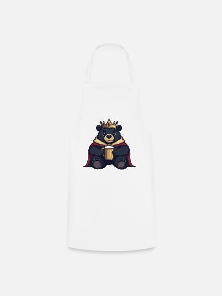Bär Bier König - Kochschürze - Weiß