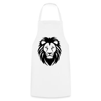 lion - Cooking Apron - white - Front - AI Model Male 185 dark (185cm)