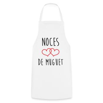 Noces de Muguet 13 ans de mariage - Tablier de cuisine - blanc - Devant - AI Model Male 185 dark (185cm)