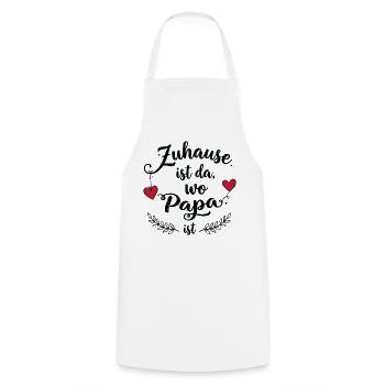 La maison, c’est là où est papa - Un doux design familial - Tablier de cuisine - blanc - Devant - AI Model Male 185 dark (185cm)