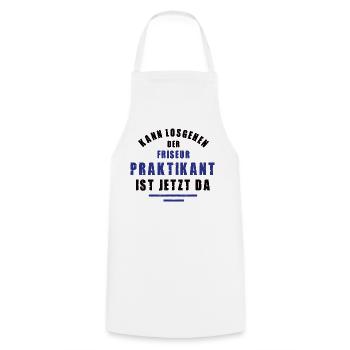 Intern Hairdresser Internship Hair Salon Thank you - Cooking Apron - white - Front - AI Model Male 185 dark (185cm)