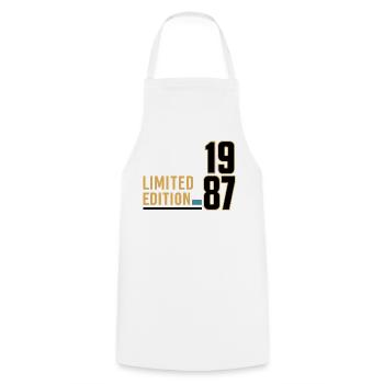 41e anniversaire Vintage 1985 Limited - Tablier de cuisine - blanc - Devant - AI Model Male 185 dark (185cm)