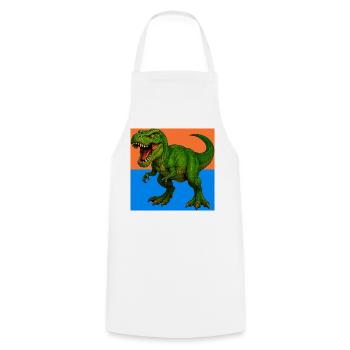 dinosaur - Cooking Apron - white - Front - AI Model Male 185 dark (185cm)