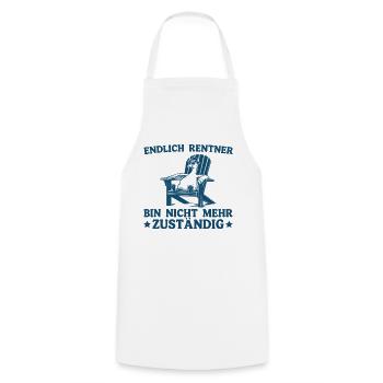 Finally pensioner am no longer responsible goose - Cooking Apron - white - Front - AI Model Male 185 dark (185cm)