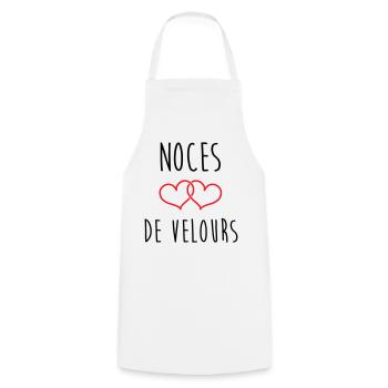 Velvet Wedding 29 Years - Cooking Apron - white - Front - AI Model Male 185 dark (185cm)