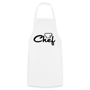 Chef de cuisine - Tablier de cuisine - blanc - Devant - AI Model Male 185 dark (185cm)