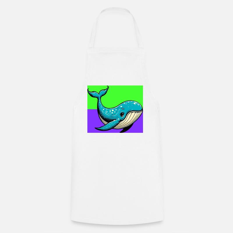 whale - Cooking Apron - white