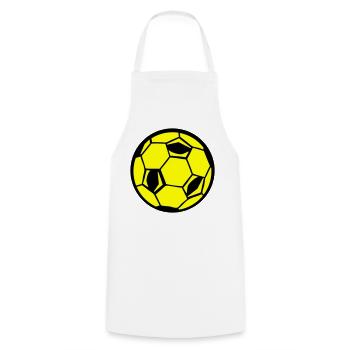 Soccer Fußball - Cooking Apron - white - Front - AI Model Male 185 dark (185cm)
