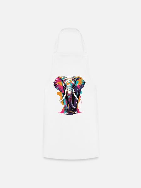Elefant - Kochschürze - Weiß