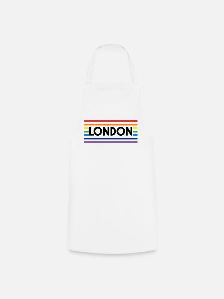 LONDON Urbaner Regenbogen - Kochschürze - Weiß