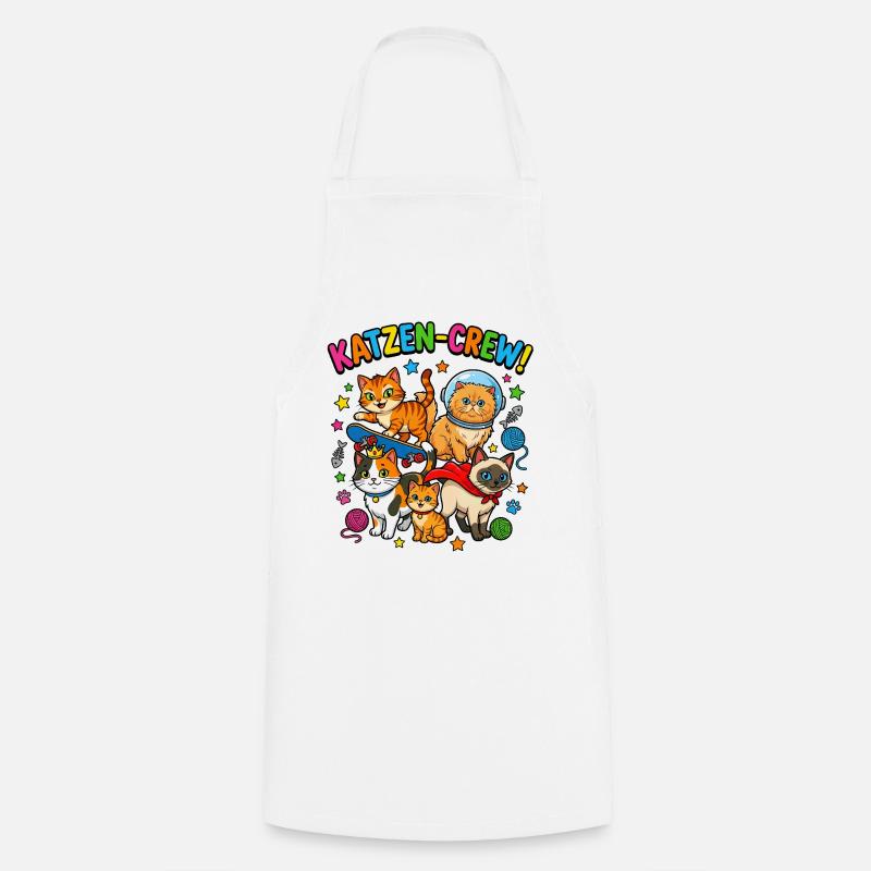 CatsCrew Skate Space - Cooking Apron - white