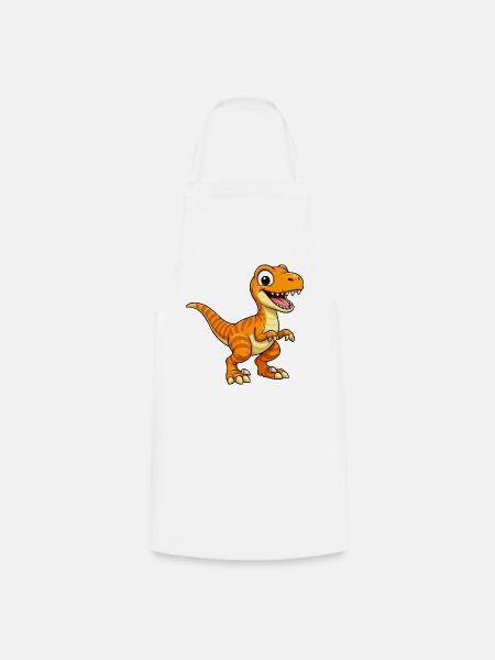 Dino Velociraptor Dinosaurier - Kochschürze - Weiß